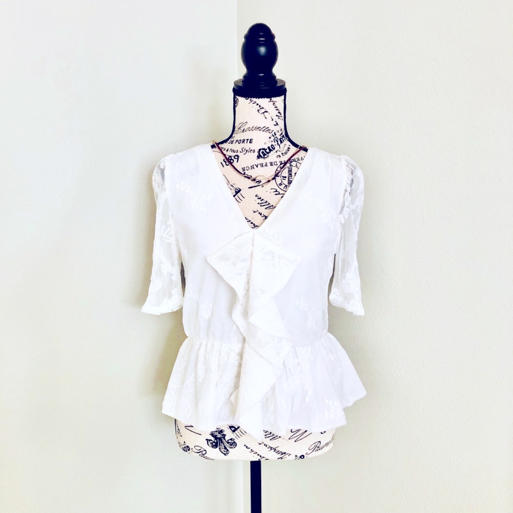 Lace Ruffle Blouse